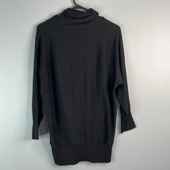 CALVIN KLEIN Merino Wool Turtleneck Sweater Black Long Sleeve Cowl Monochrome M - Picture 6 of 10